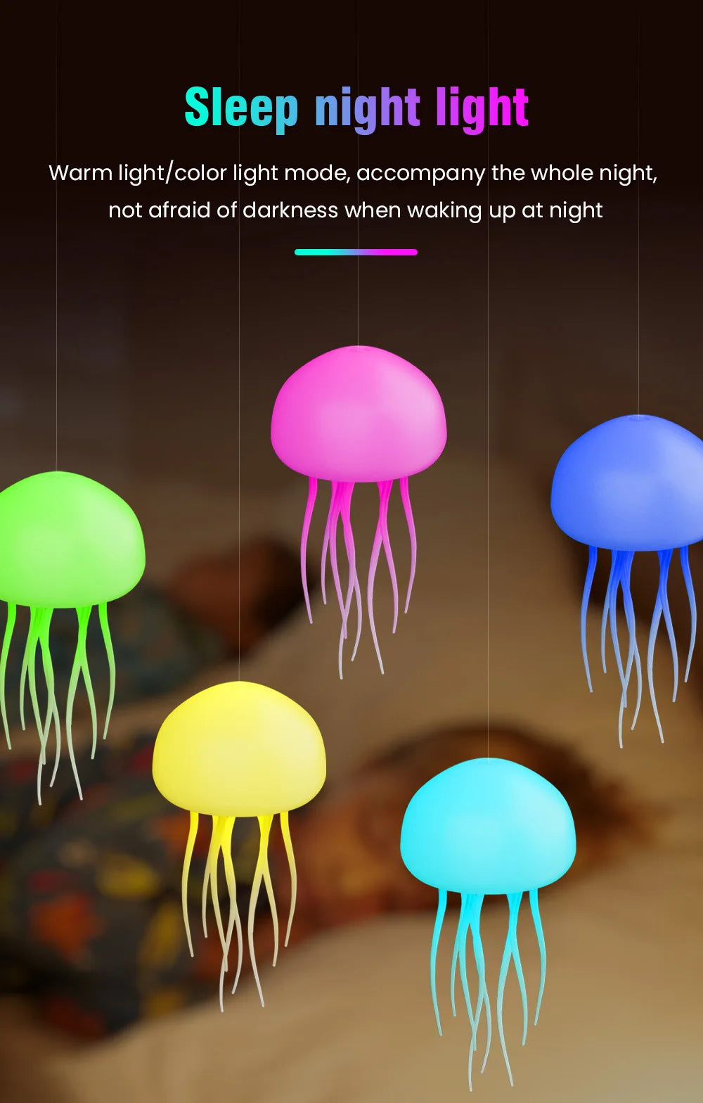 Voice Control Jellyfish Lamp