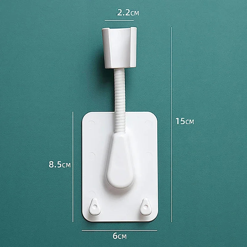Adjustable No-Punch Shower Head Holder