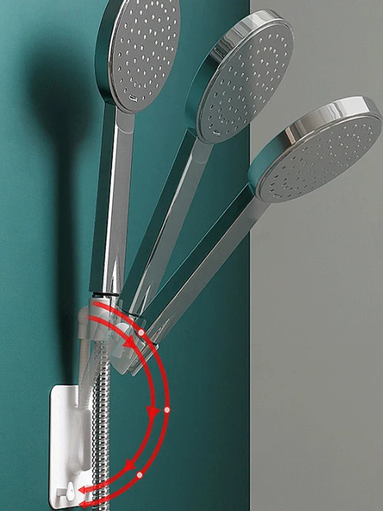 Adjustable No-Punch Shower Head Holder
