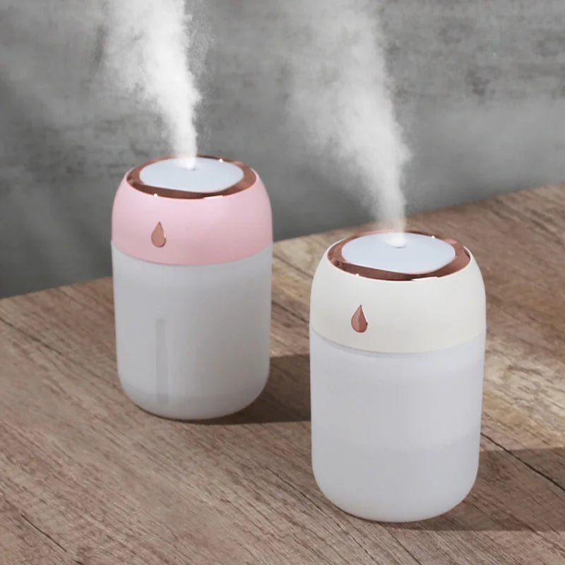 Portable Mini Air Humidifier & Aroma Diffuser with LED Light