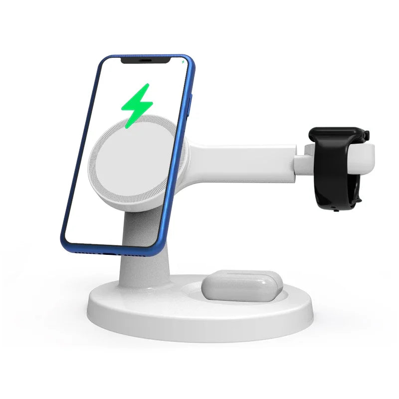 3 In 1 Magnetic Wireless Fast Charging Station For iPhone and Apple Watch