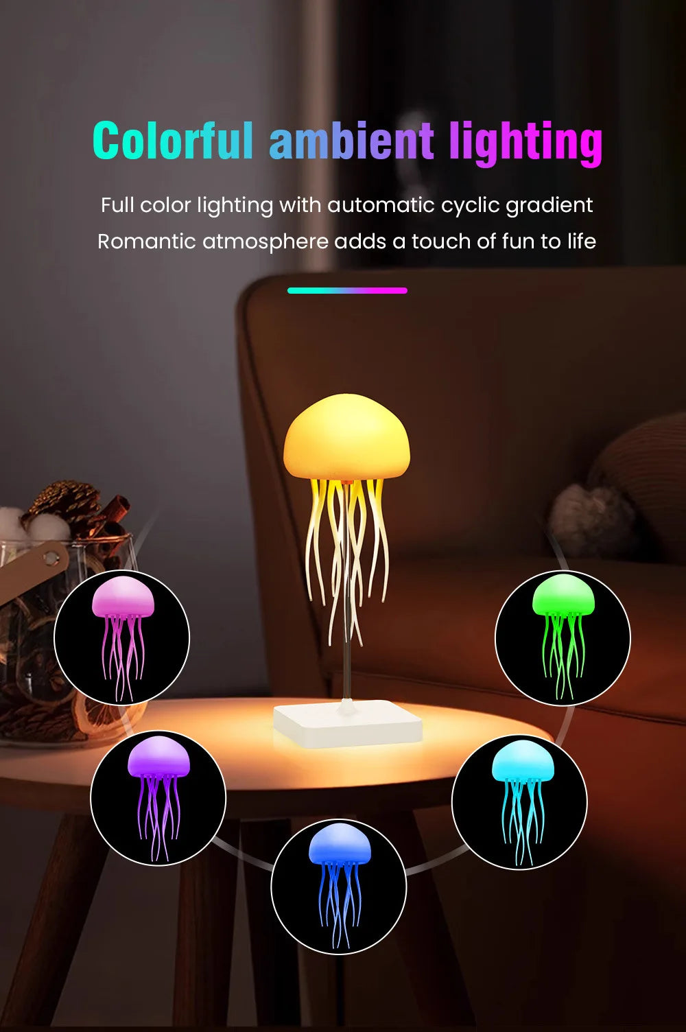 Voice Control Jellyfish Lamp