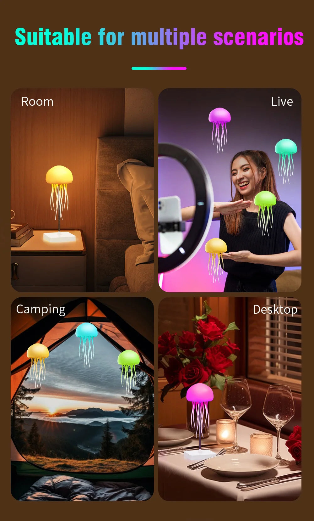 Voice Control Jellyfish Lamp
