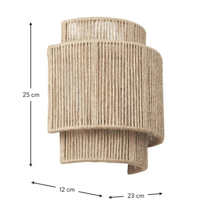 Retro Rattan Wall Lamp