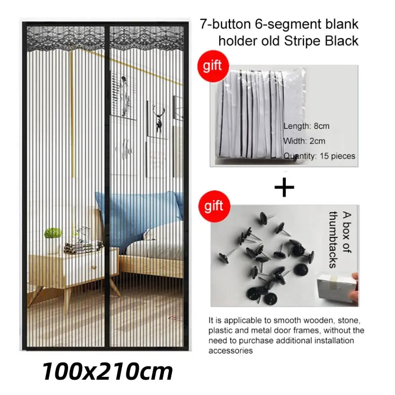 100×210cm Magnetic Anti-Mosquito Door Curtain