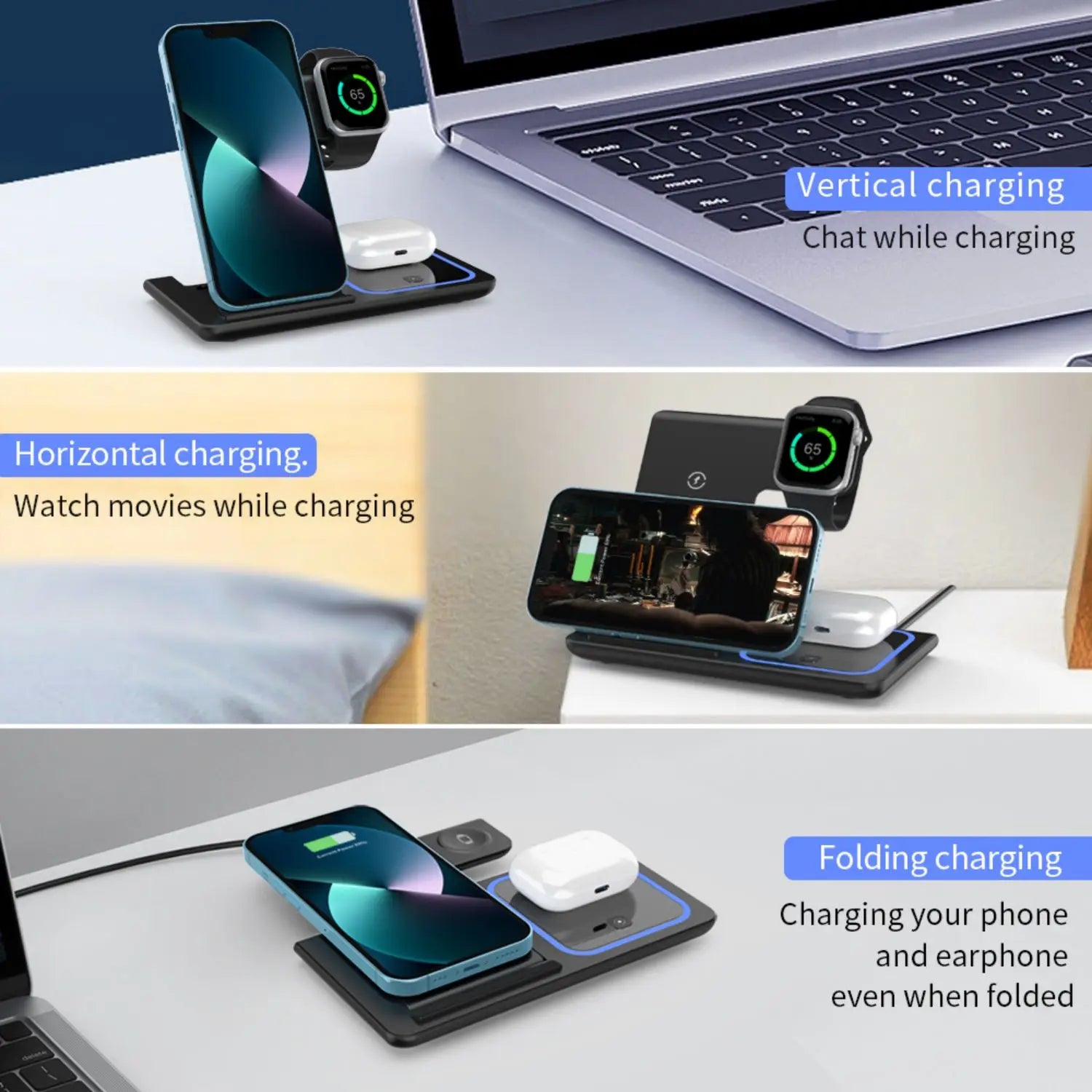 3-in-1 Magnetic Wireless Charger – Smart Home Gadgets by Oikonova