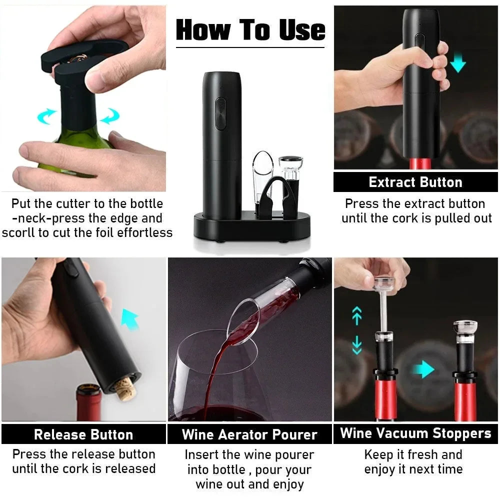 Electric Wine Bottle Opener – Smart Home Gadgets by Oikonova