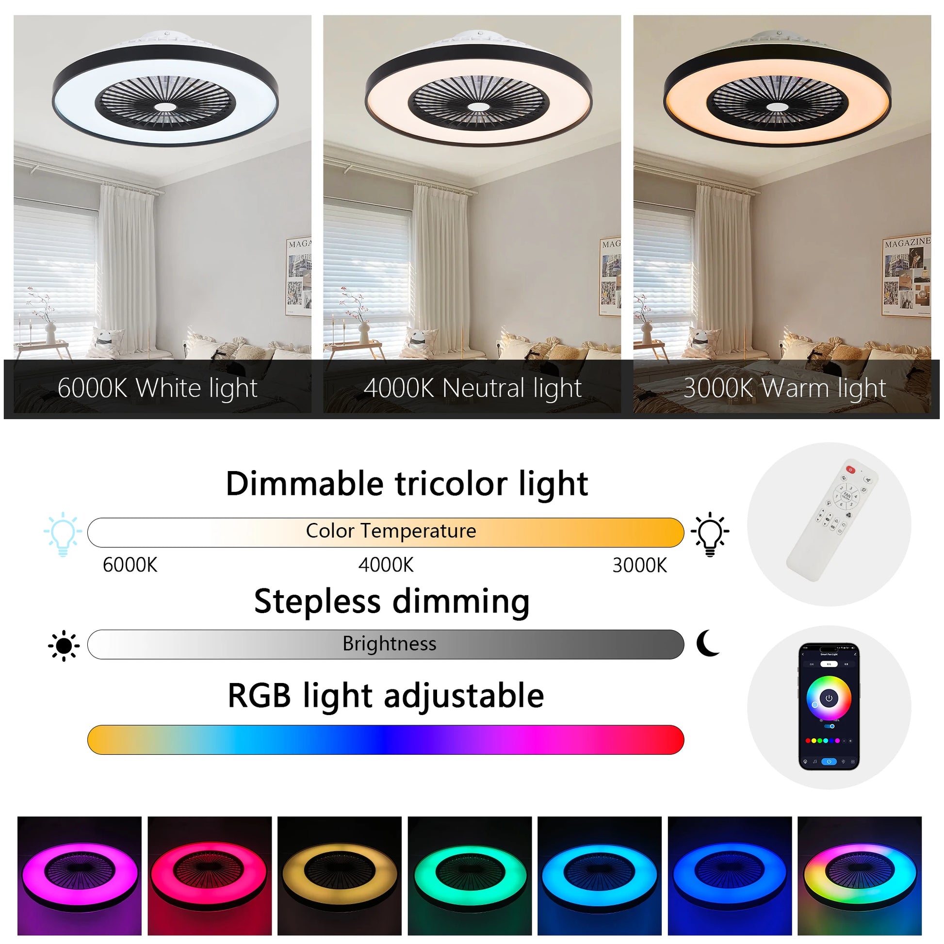 Bladeless Ceiling Fan Light – Smart Home Gadgets by Oikonova