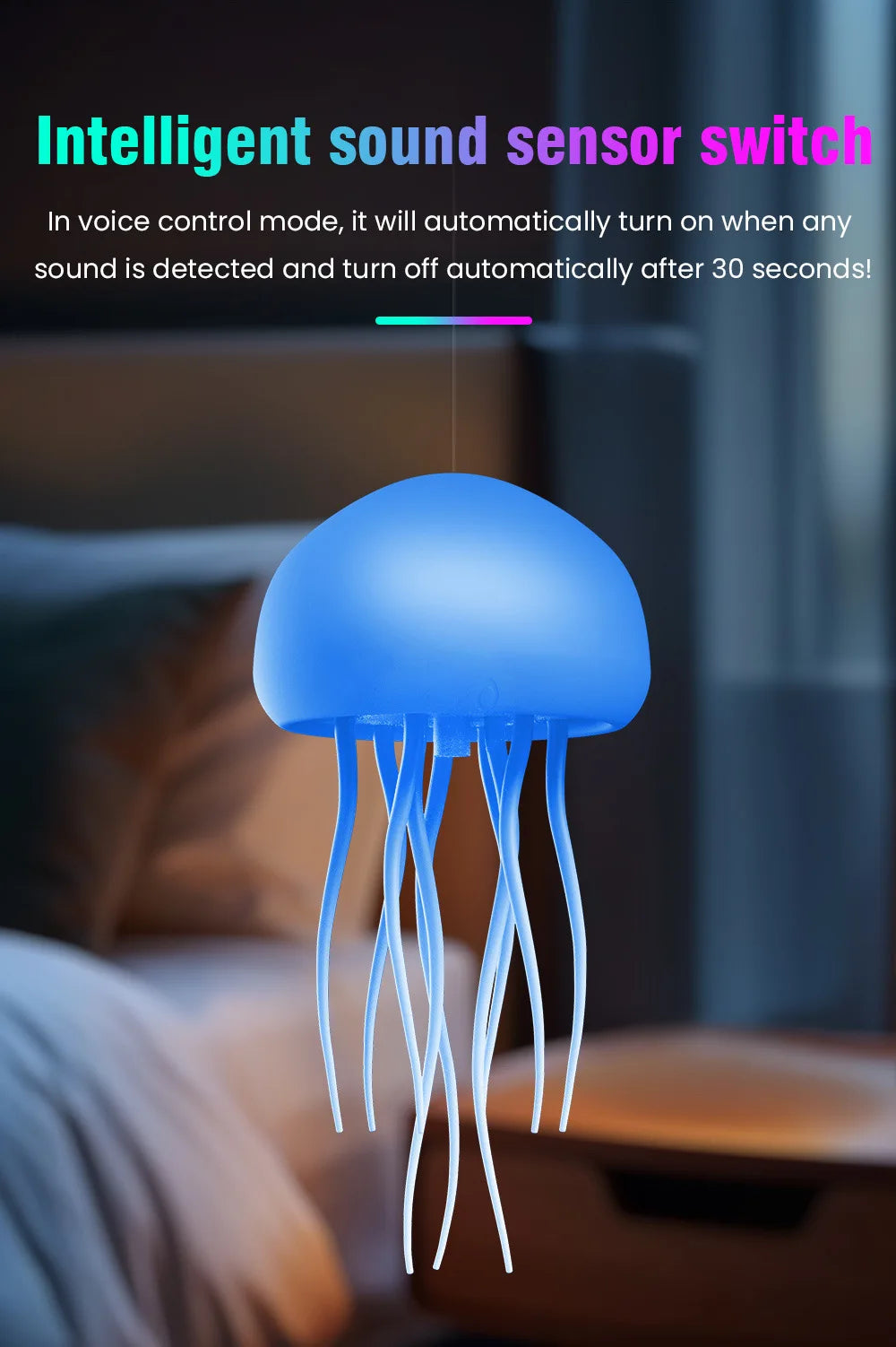 Voice Control Jellyfish Lamp