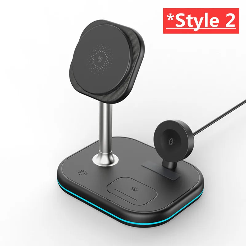 3 In 1 Magnetic Wireless Fast Charging Station For iPhone and Apple Watch