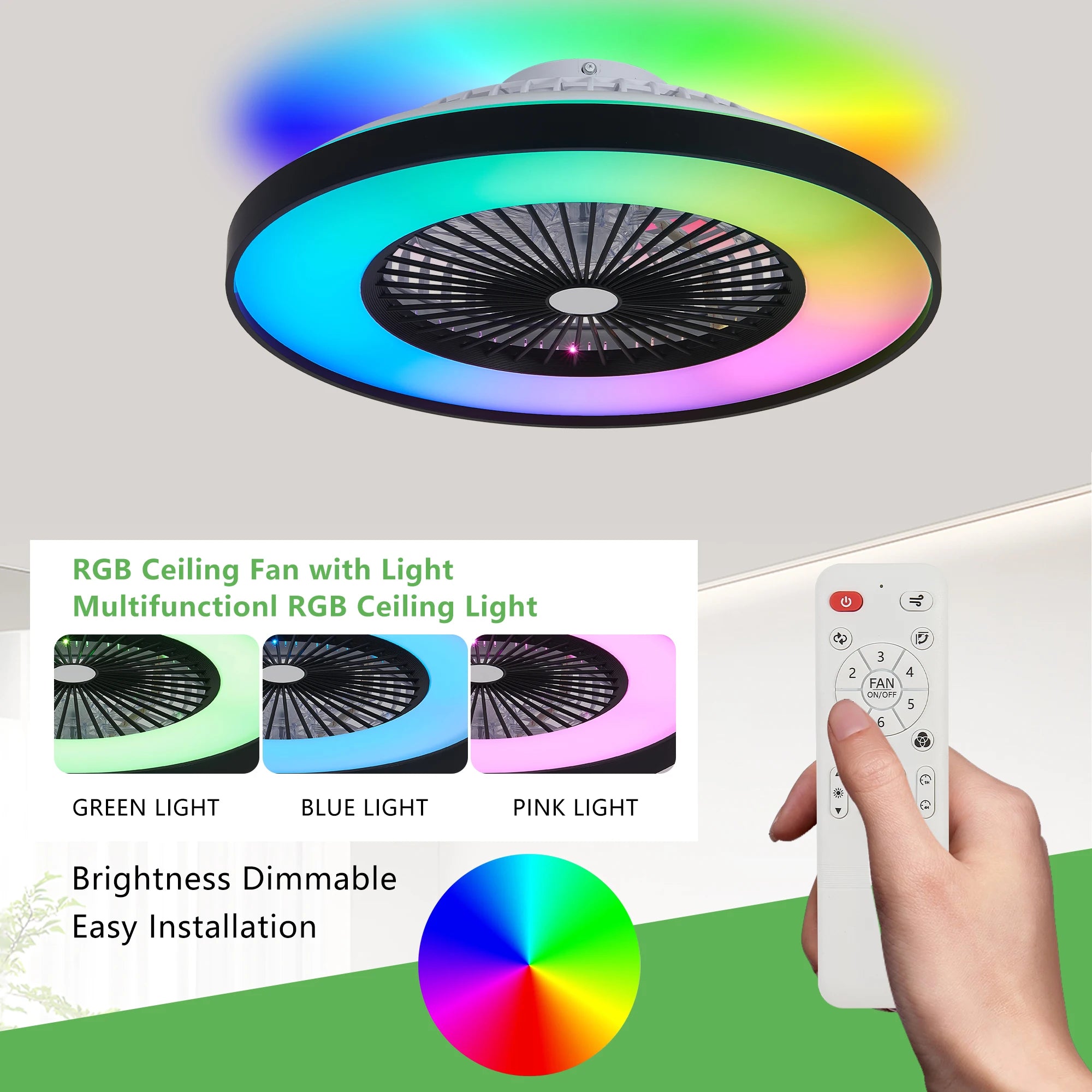 Bladeless Ceiling Fan Light – Smart Home Gadgets by Oikonova