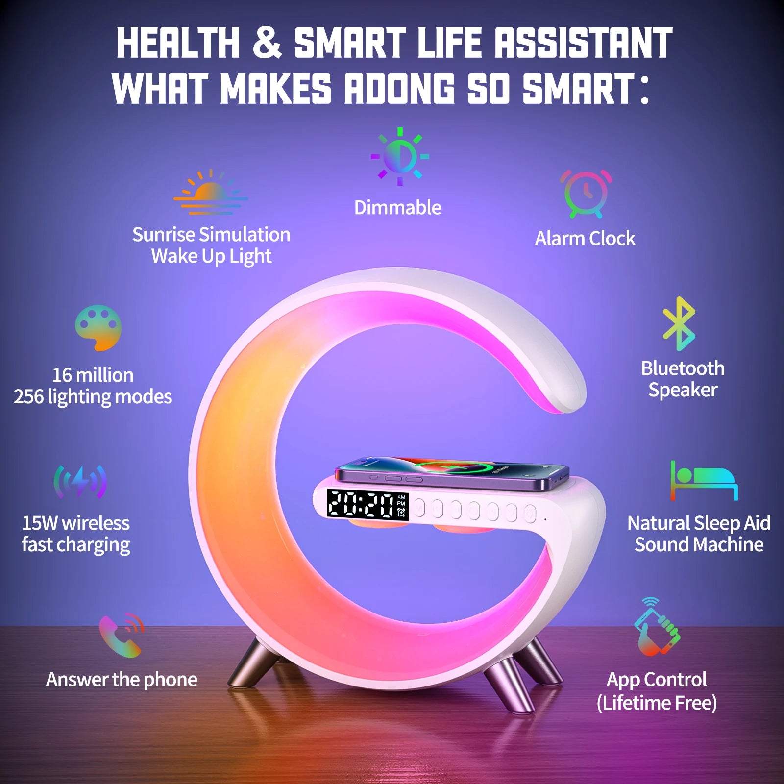 Multifunctional Music Alarm Clock – Smart Home Gadgets by Oikonova