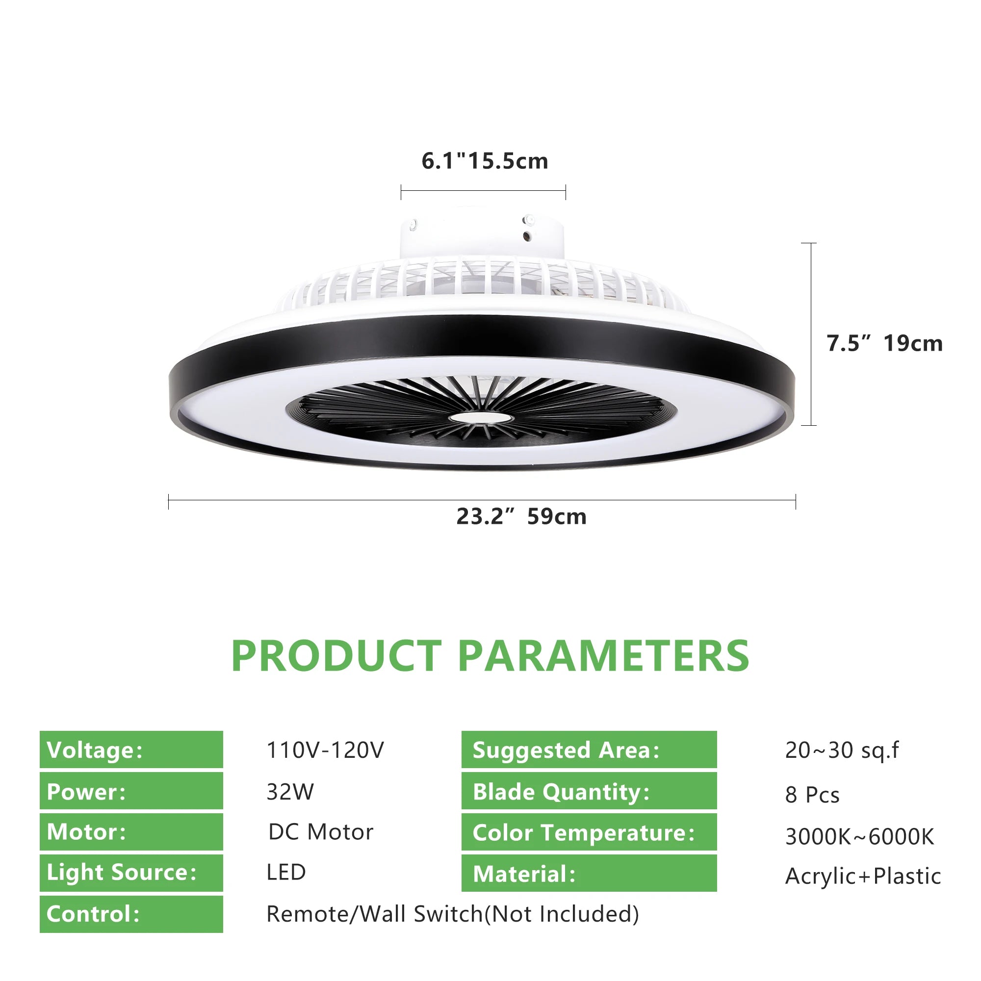 Bladeless Ceiling Fan Light – Smart Home Gadgets by Oikonova